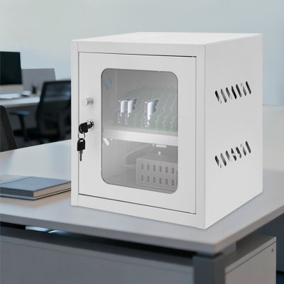 12-Unit Locking And Charging Phone Storage Box