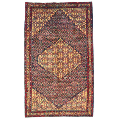 One-of-a-Kind Purple-navy Tribal 5X9 Oriental Area Rug