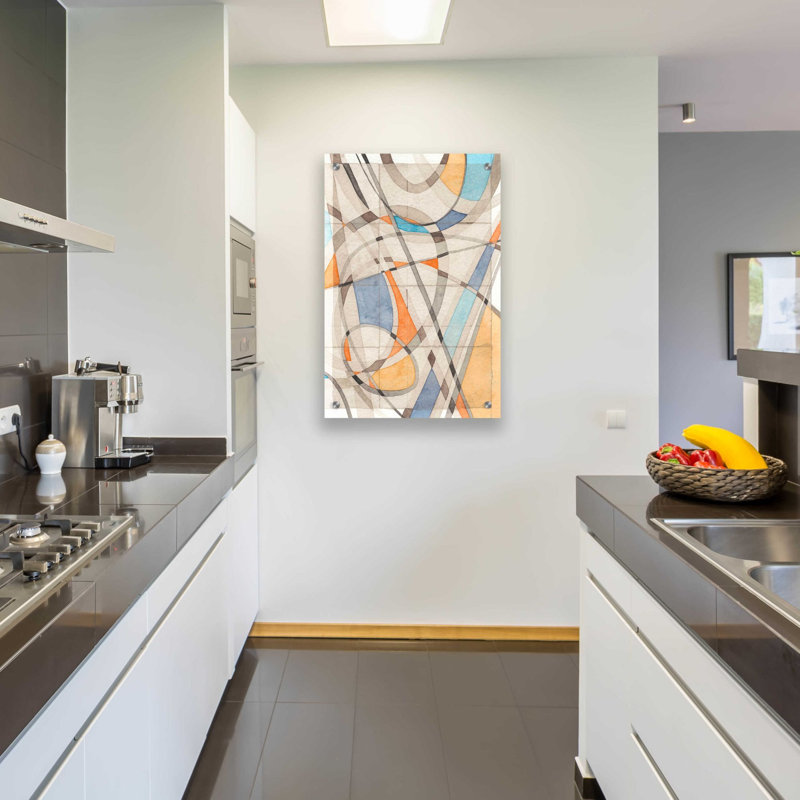 «Ovals & Lines II» par Nikki Galapon, art mural en verre acrylique, H 36 po x l 24 po x P 0,2 po