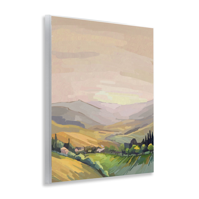 «Italian Hills in Morning Sunrise», art mural, par Amelia Noyes