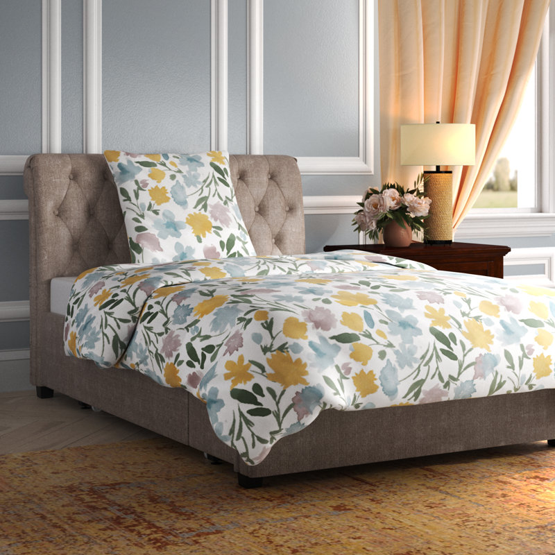 Dygall 190 TC Duvet Cover Set, Single - 1 Pillowcase (80 x 80 cm), Yellow