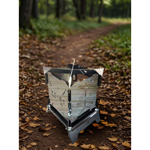 Camping Wood Stove Portable Burning Stove Stainless Steel Folding Lightweight Backpacking with Bag for Outdoor Camping Travel Hiking Picnic