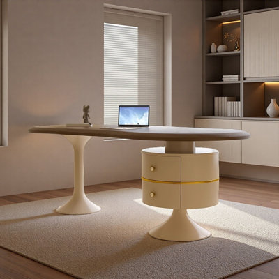 Durable Two-drawer Writing Desk And Computer Desk