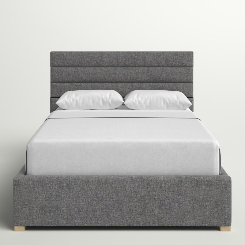 Arpad Upholstered Ottoman Storage Bed, Double (4'6), Charcoal