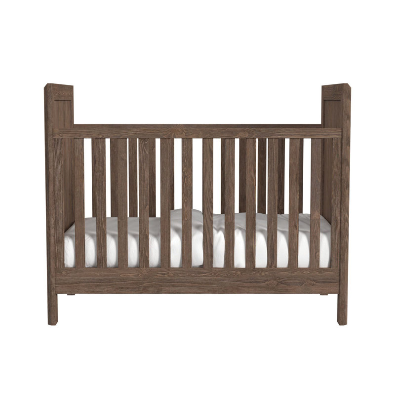 Lit de bébé Jemma 2-en-1, Brun récolte