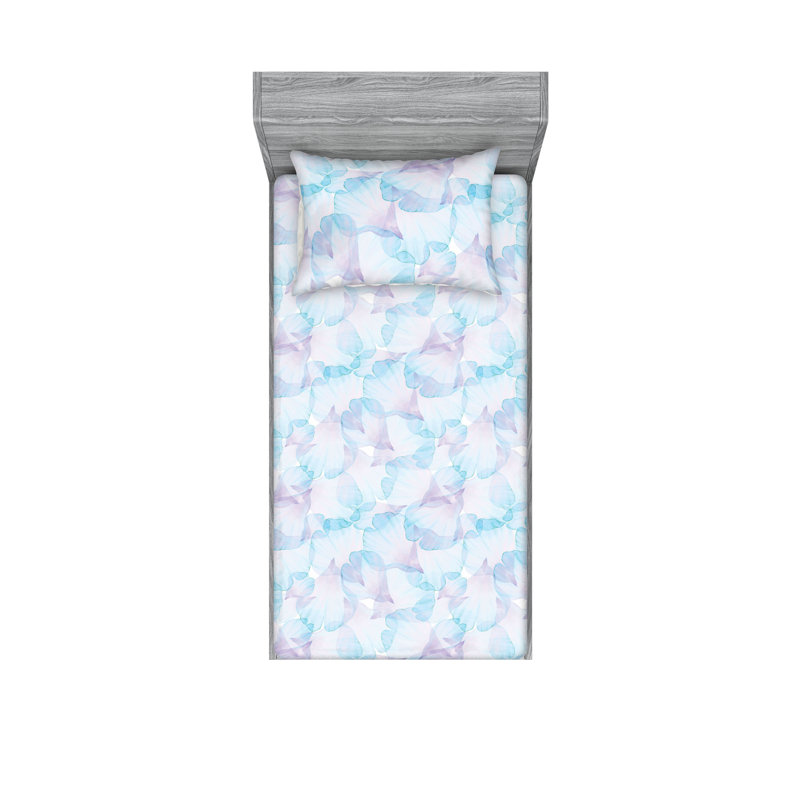 Drap-housse et taie décorative Ambesonne, Ensemble de draps pour lit simple avec 1 taie d'or