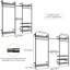 220cm Adjustable Wall Mounted Clothes Rack