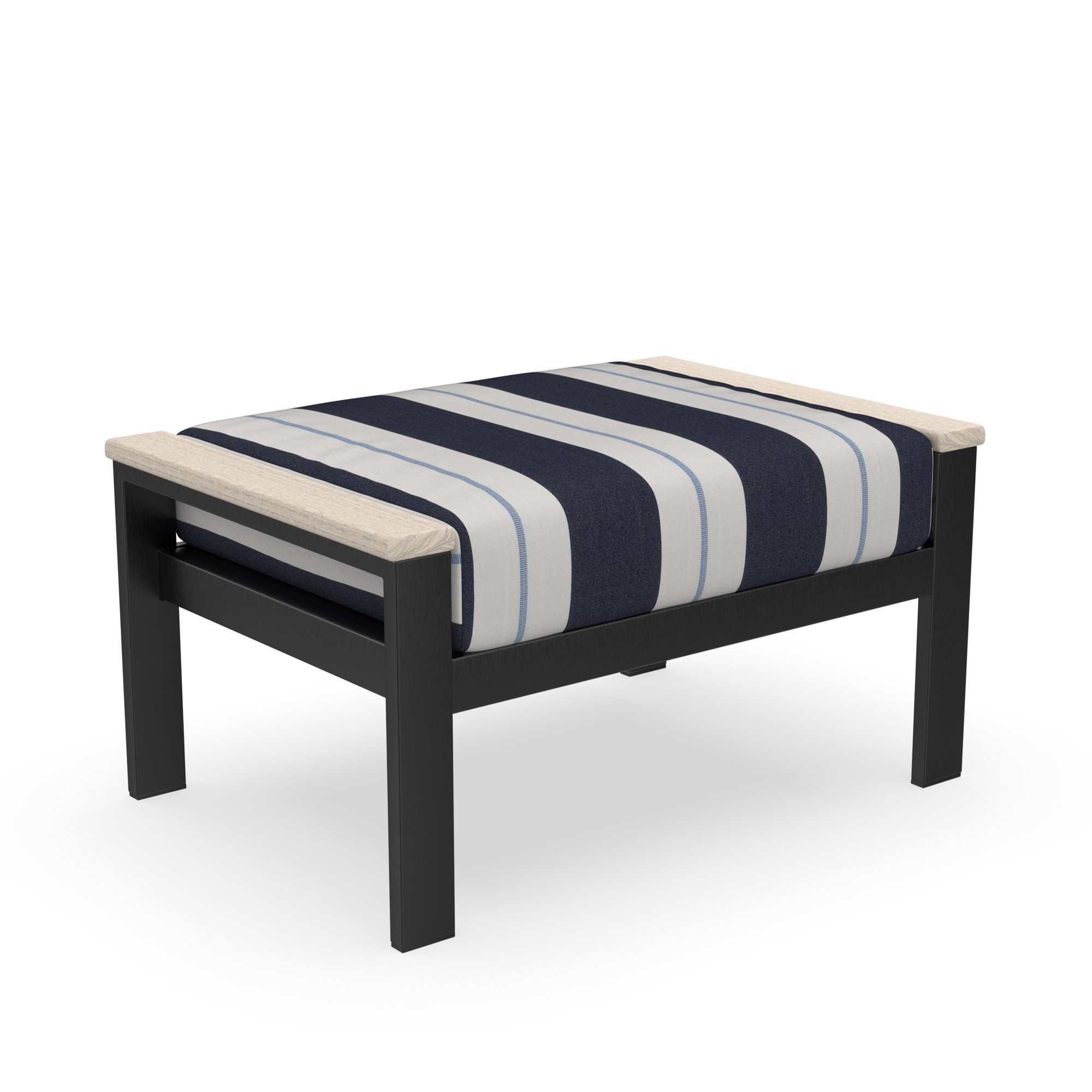 Townsend Outdoor Ottoman with Sunbrella® Cushion, Relate Harbor