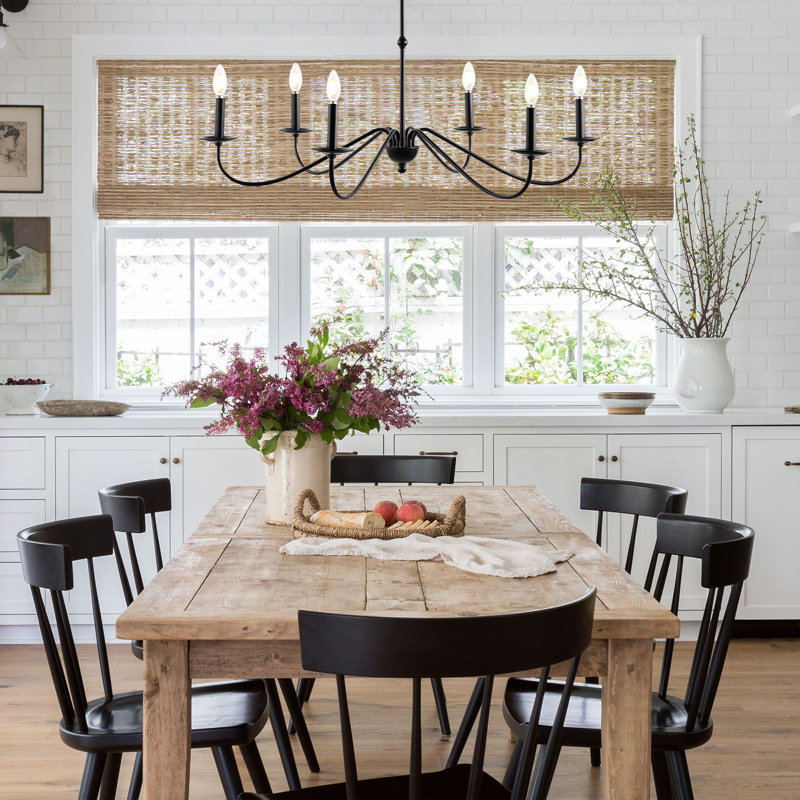 Wicklow Bohemian Farmhouse Iron LED Chandelier, Oil Rubbed Bronze, 22.5" H x 40" W x 40" D