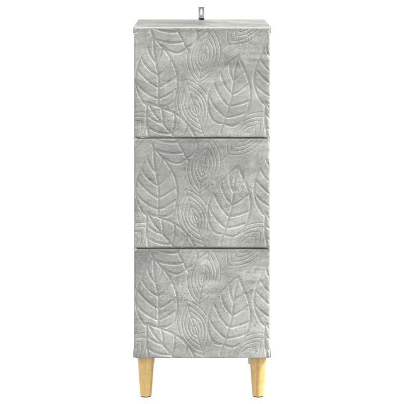  Drawer Cabinet Engineered Wood Storage Furniture Indoor Living Room, Concrete Grey