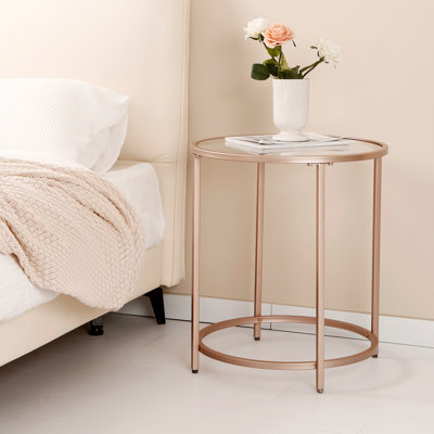 Table d'appoint ronde en verre