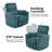 2-Pieces 39" Wide Power Oversized Recliner Chair With 2 Pillows, USB Ports Electric Nursing Reclining Chairs, Comfy Chair For Bedroom Living Room-628654741