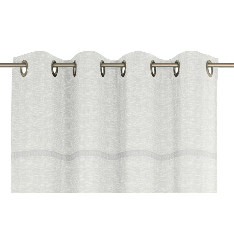Lord Eyelet Curtain Single Panel, opaque, 150cm Width x 145cm Drop, White