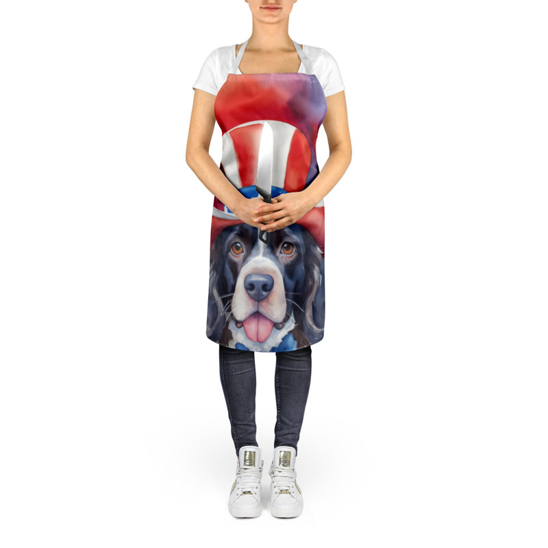 Patriotic American Apron, English Springer Spaniel