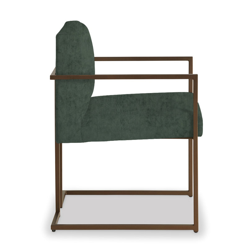 Axel Upholstered Arm Chair, Emerald Polyester