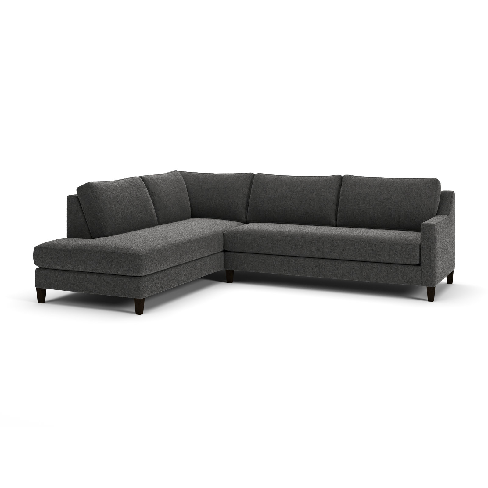 Marlowe Chaise Sectional, Davis Smoke, Left Hand Facing