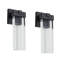 Ensemble de 2 luminaires muraux d'extérieur, applique murale à DEL résistante aux intempéries avec cristal à bulles et capteur de lumière - 12 W par lampe