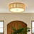 14'' LED Light Wooden Flush Mount Ceiling Light