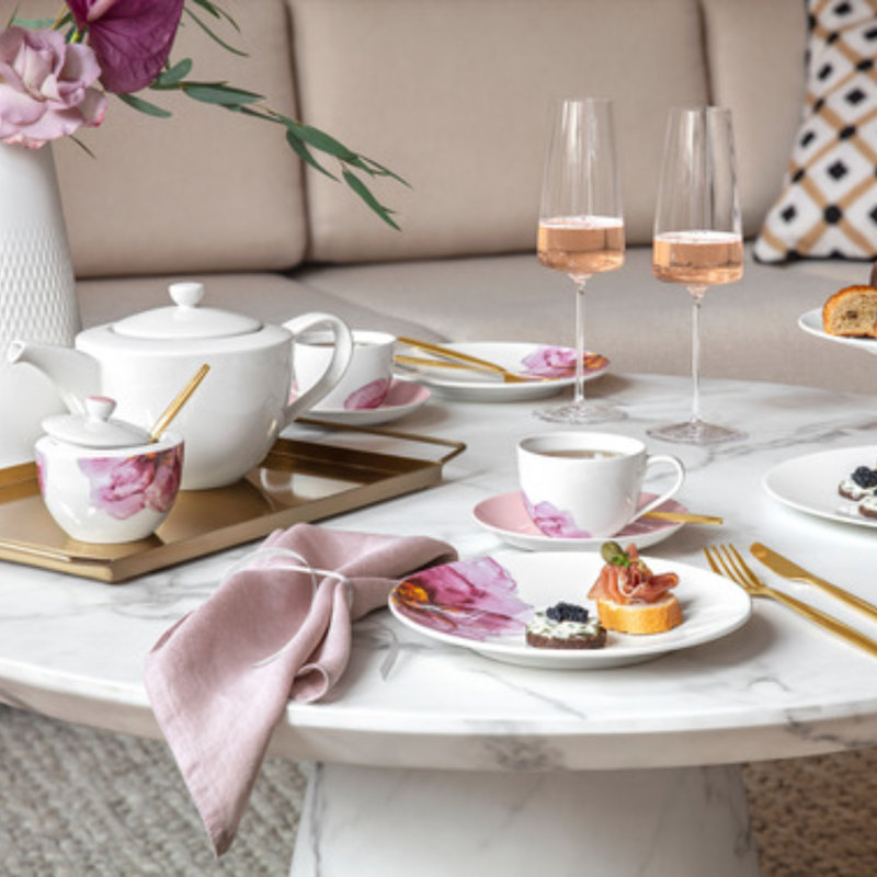 Blush Porcelain Round Dinner Plate, Microwave Safe