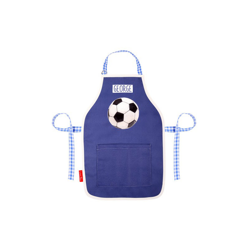 Football Childrens Apron, Navy, 2-5 Years