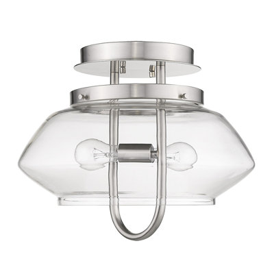 Mathes Glass Semi Flush Mount