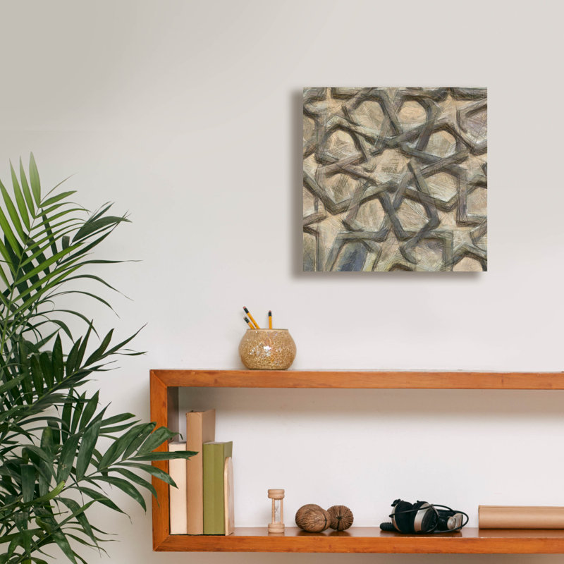  «Ornamental Design 4» par Alonzo Saunders, art mural sur toile, 12 po x 12 po