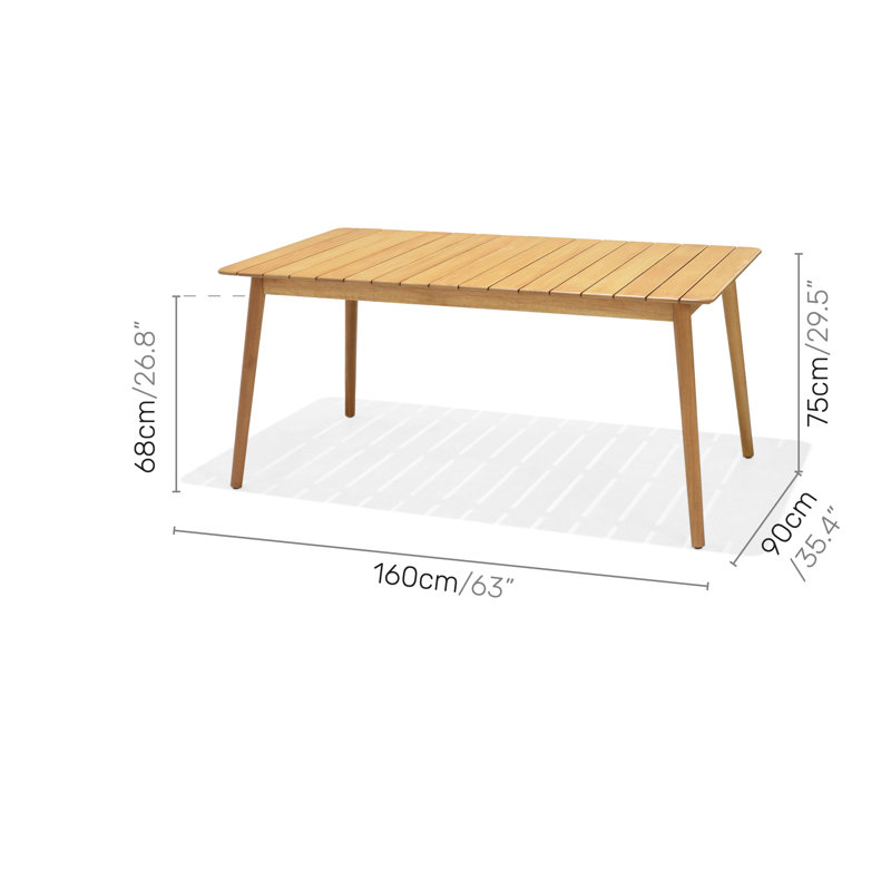 7Pc Outdoor Patio FSC Wood Dining Set