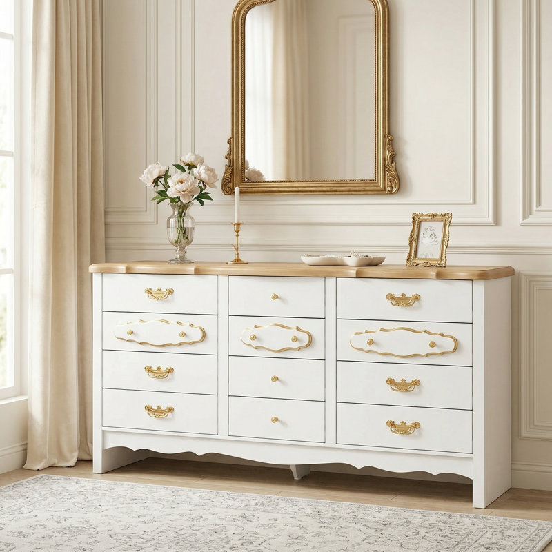 Commode d'appoint moderne avec 9 tiroirs