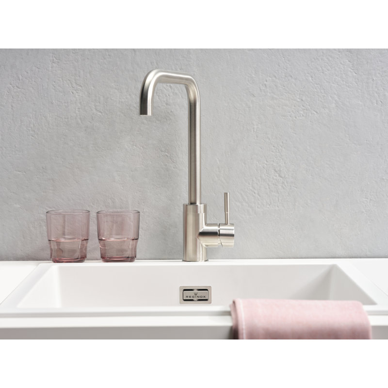Amsterdam Single Bowl Inset Kitchen Sink, Pewter