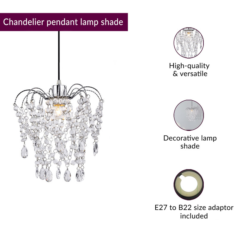 Herrera 1 - Light Chrome Crystal Pendant