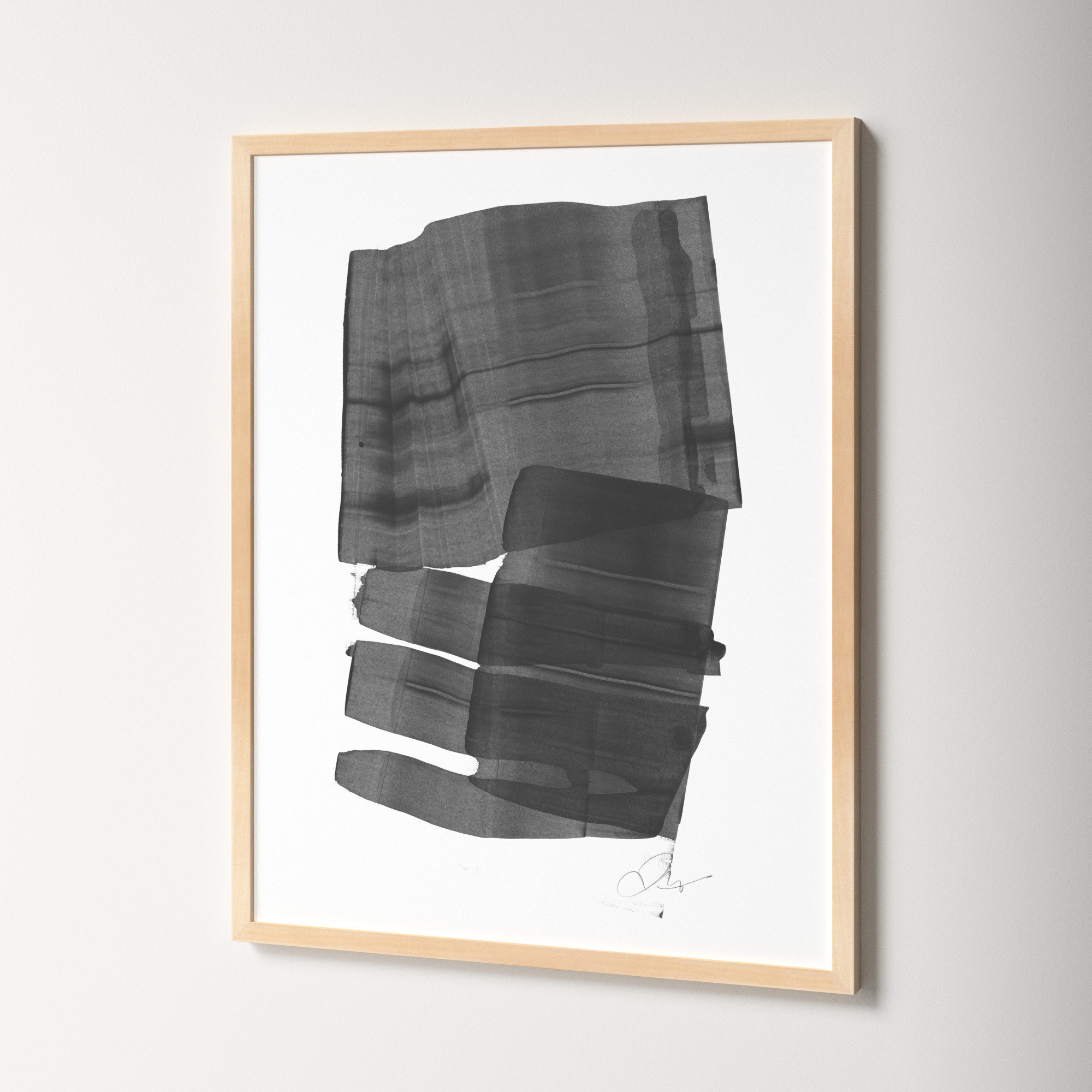 Brushstroke 5 by Jacques Pilon, Brown, 38" H x 30" W x 1.25" D