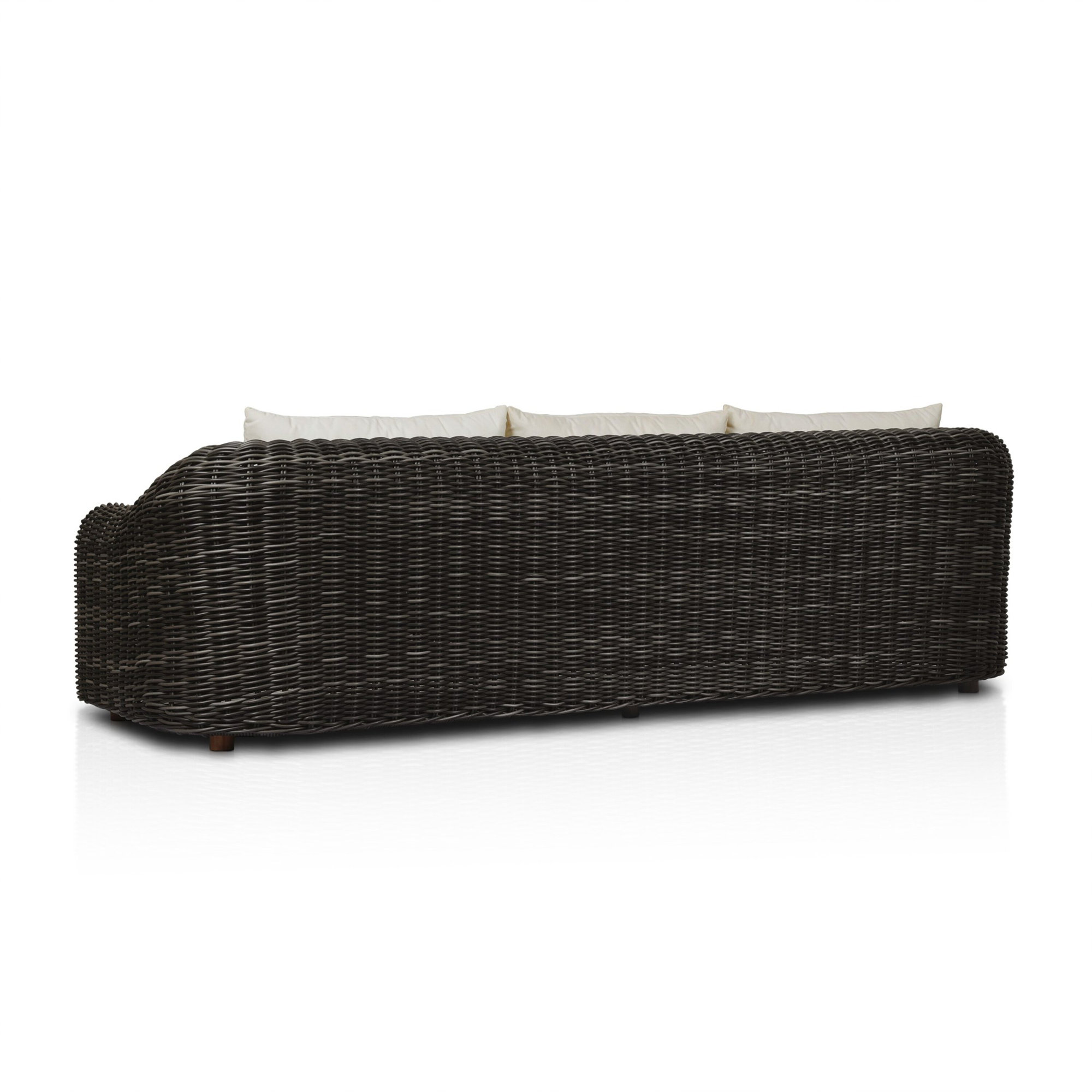 Azlynne 106'' Wide Patio Sofa with Cushions, Chunky Charcoal