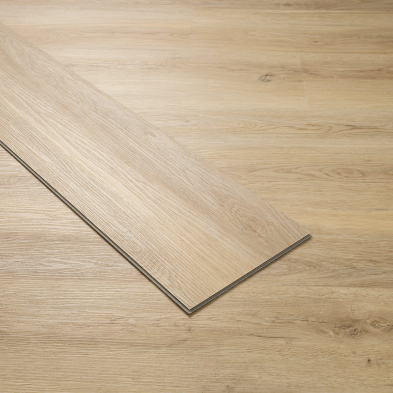 Plancher de vinyle rigide de luxe à noyau imperméable en bois de frêne 9 po x 48 po 5MM Grovehaven Hudson, Hudson Ash