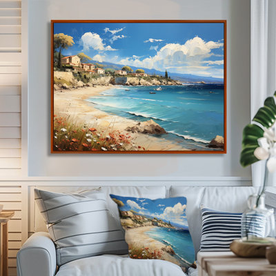 Italian White House By The Mediterranean Sea - Beach Wall Art Print
