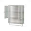 Armoire murale moderne à deux portes en verre avec rangement fermé à deux niveaux-105708254