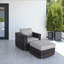 Fauteuil d'appoint rembourré confortable - aucun assemblage requis