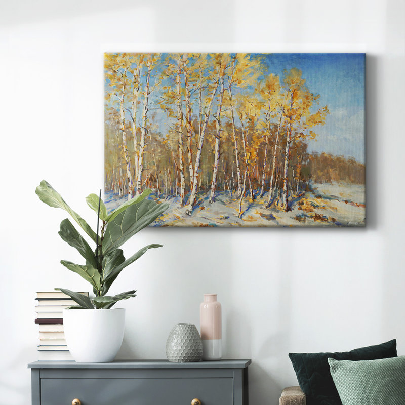 Arbres d'automne - Toile tendue avec châssis, H 18 po x l 27 po