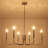 Roxsanne 6 Light Dimmable Classic / Traditional Chandelier Rustic Linear Candle-Style Kitchen Island Light Fixture-395637447-364436818