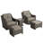 Keaisha 2 - Person Outdoor Swivel Wicker Glider Seating Group with Side Table-1575161217-1581251971-1581251968