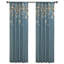 Panneau de rideau simple semi-transparent floral