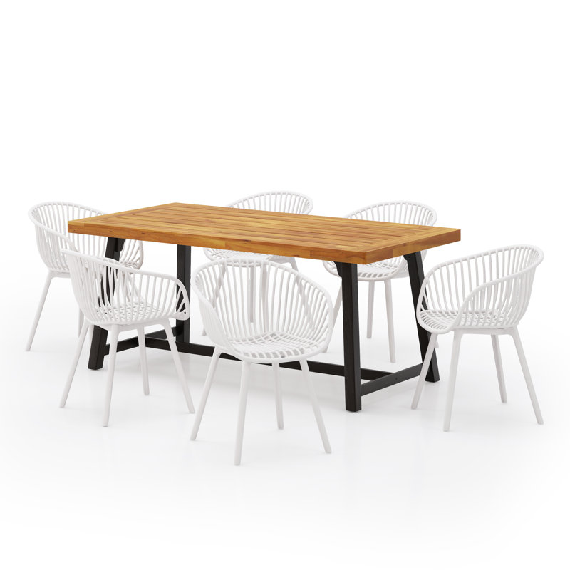Ensemble repas 6 places Malachi, Blanc / Blanc