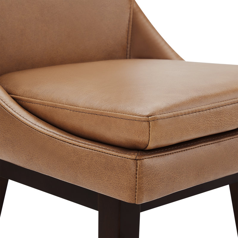 Zahara Neri Genuine Leather Swivel Counter & Bar Stool, Counter Stool (26" Seat Height)