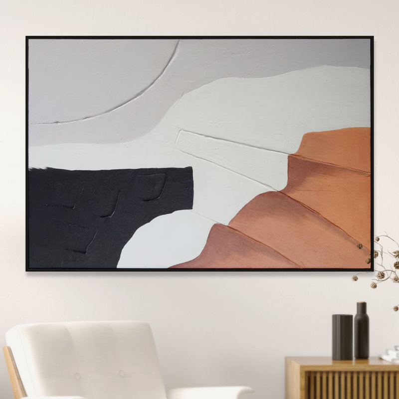 Earthy Peinture, 47 ", empâtement texturé, décoration murale sur toile pour la maison