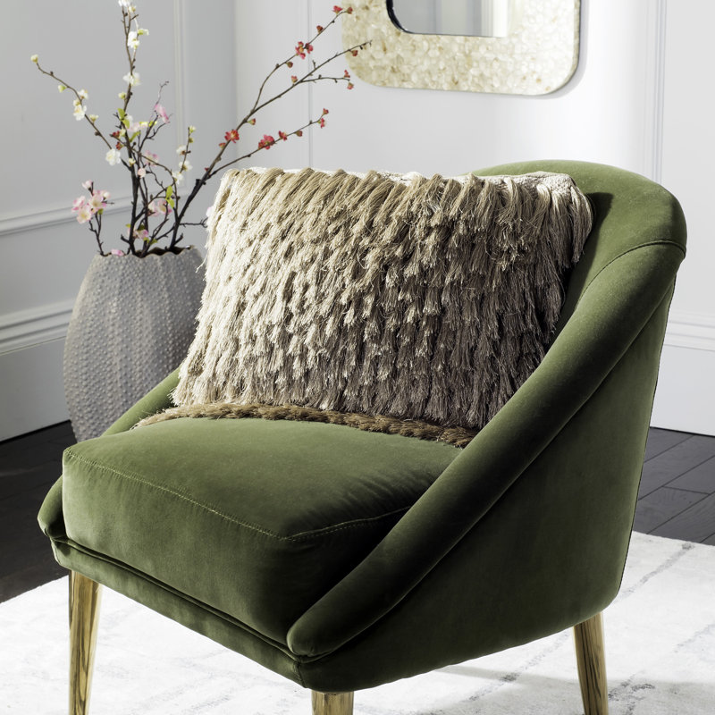 Reversible Throw Pillow, 18" x 18", Champagne