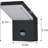 Modern Outdoor Led Wall Sconce With Motion Sensor – Adjustable Brightness & Detection Range, Ip54 Waterproof, Black Aluminum Lantern Light For Porch, Garage, Pathway-1933377628-1933377603