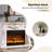 29.92"H White Retro Carved Solid Wood Fireplace Mantel-363421645