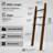 3-Tier Over-the-Toilet Freestanding Bathroom Storage Shelf — Birch Wood Ladder Organizer in Dark Walnut, Space-Saving Bathroom Storage Rack-1003146169