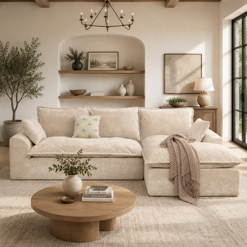 Canapé modulaire 103 po Cloud, Beige