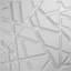 Panneau mural 3D 19,625 "x 19,625" en blanc (paquet de 20)