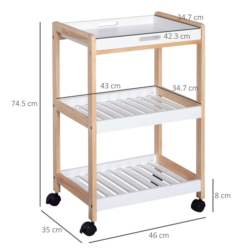 Wood Bar Cart